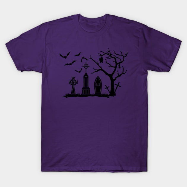 Graveyard Right T-Shirt by RavenWake